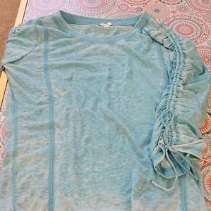 Tye Dye Gathered Long Sleeve T-shirt